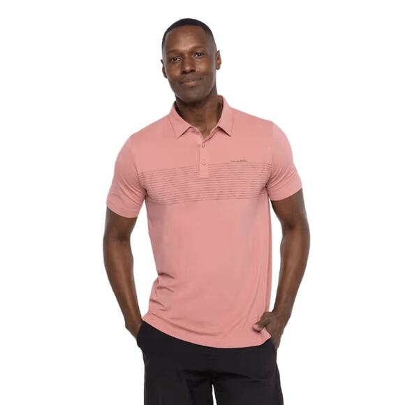 New NWT Travis Mathew Dusty Rose Relocation Polo Shirt Men's Size XL - Picture 1 of 5